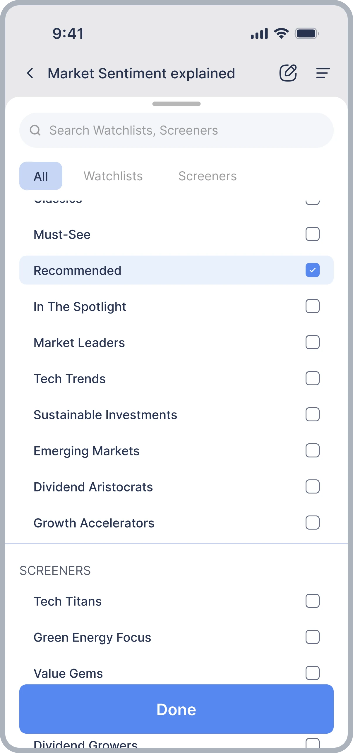 Selecting Recommended